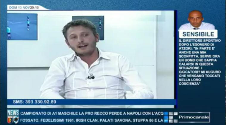 Giacomo Amerio - Capitano-Athletic Club Albaro - Intervista - Primocanale