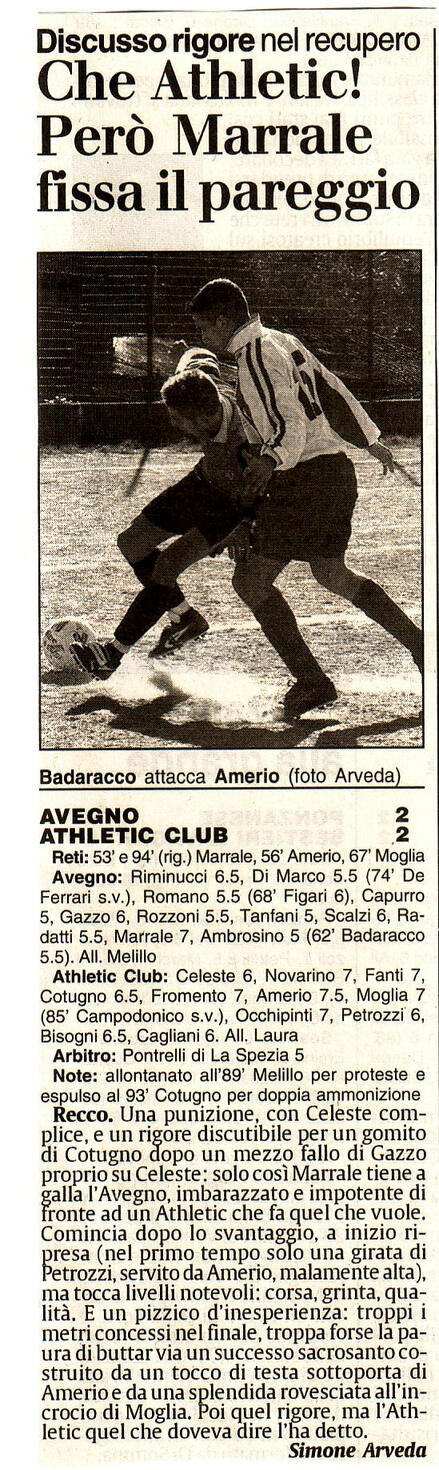 2003-02-03-Giacomo-Amerio-Calcio-SecoloXIX 2003-02-03-Giacomo-Amerio-Calcio-SecoloXIX